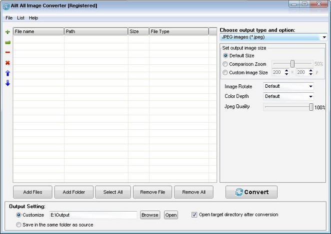 Screenshot of Ailt All Image Converter 5.6