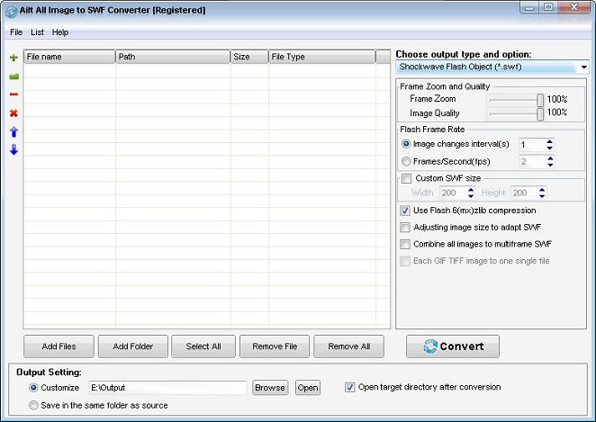 Windows 8 Ailt All Image to SWF Converter full