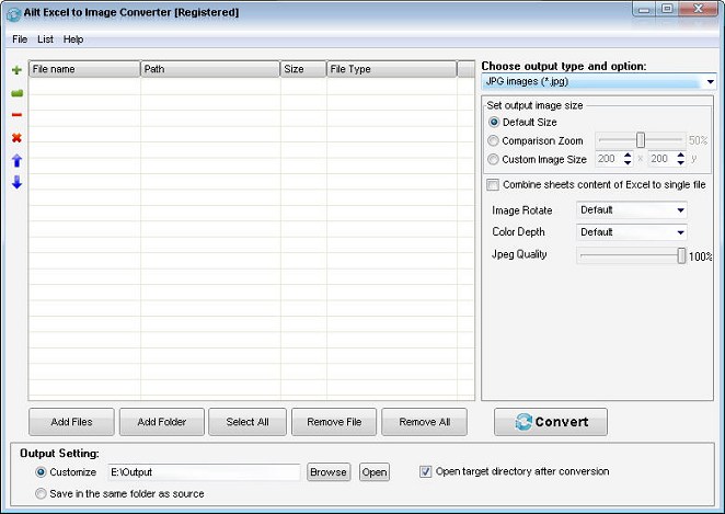 Ailt Excel to Image Converter software