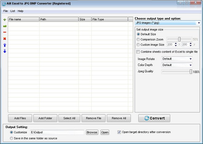 Ailt Excel to JPG BMP Converter 7.0 full