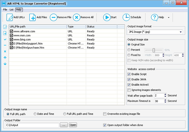 Ailt HTML to Image Converter screenshot Ailt HTML to Image Converter screenshot