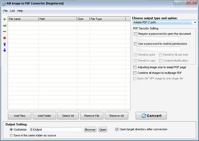 Screenshot of Ailt Image to PDF Converter 5.3
