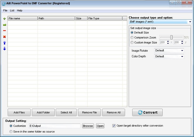 Screenshot of Ailt PowerPoint to EMF Converter 5.6