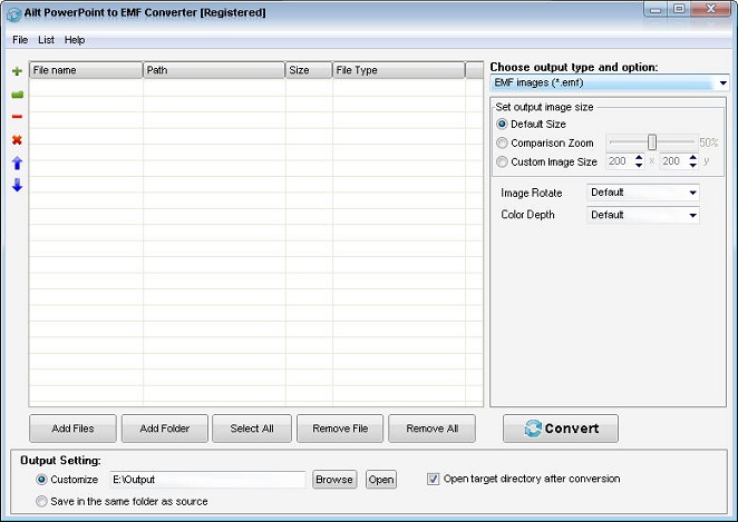 Ailt PowerPoint to EMF Converter screenshot