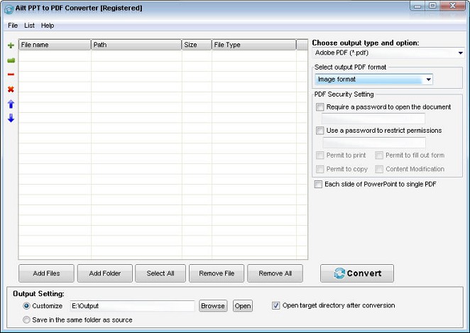 Screenshot of Ailt PPT to PDF Converter 5.6