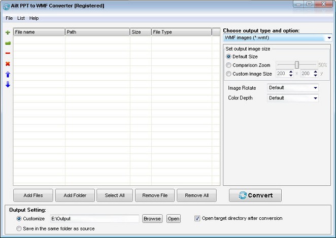 Screenshot of Ailt PPT to WMF Converter