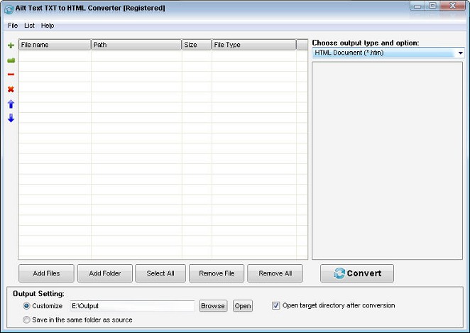 Screenshot of Ailt Text TXT to HTML Converter 5.6