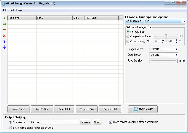 Ailt All Image Converter — Windows application screenshot
