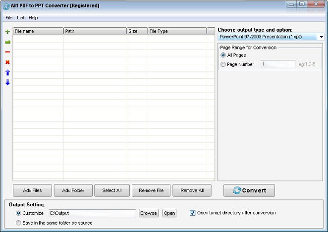 Ailt PDF to PPT Converter — Windows application screenshot